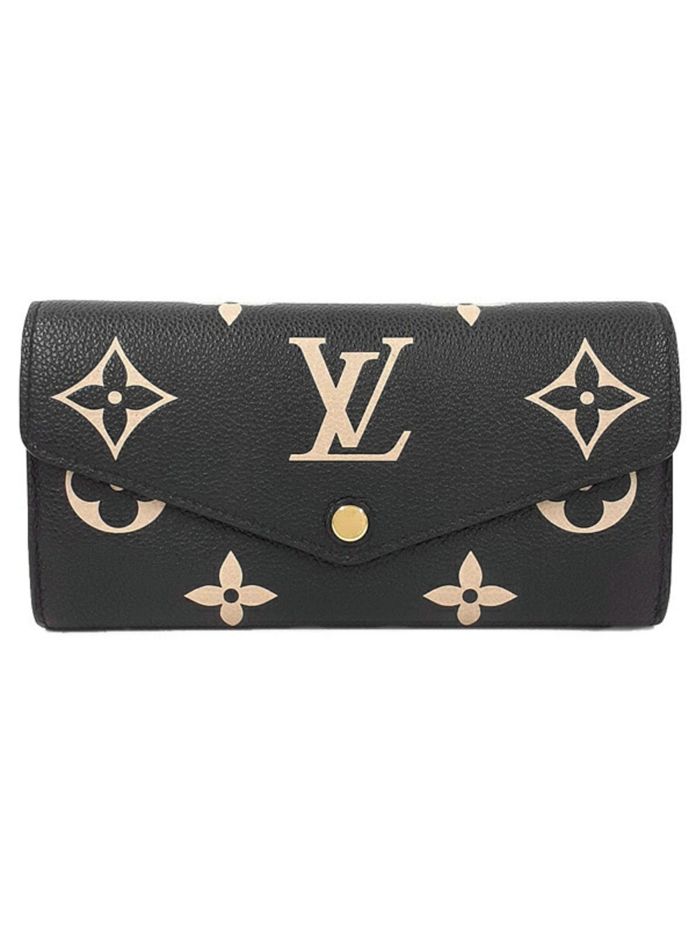 Louis Vuitton Bicolor Monogram Empreinte Portefeuille Sarah Bi fold Long Wallet
